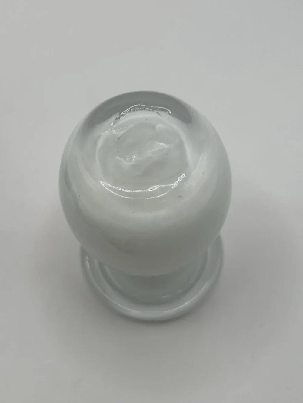 Bud Vase Mid-Century Modern Mushroom White Glass Mini Small Christmas Gift MCM